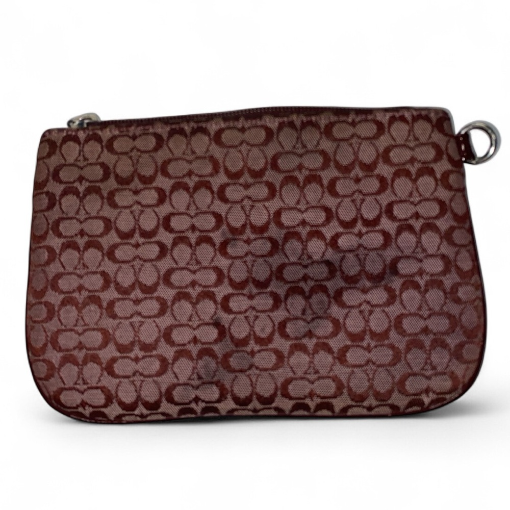 Coach Signature Clutch Purse With wear!